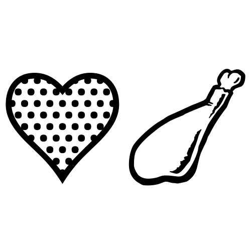 💛🍗 Emoji Domain black and white Symbola rendering